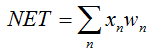 Calculation of the neuron's net input