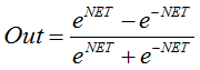 Formula that describes the hyperbolic tangent function